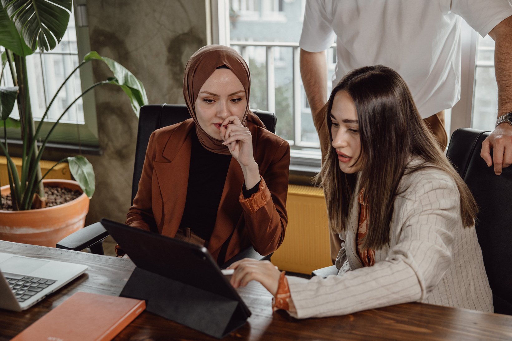 Young Turkish People Working at the Office Indoors 